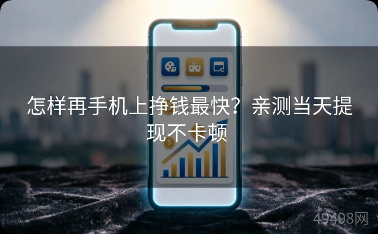 怎样再手机上挣钱最快？亲测当天提现不卡顿 