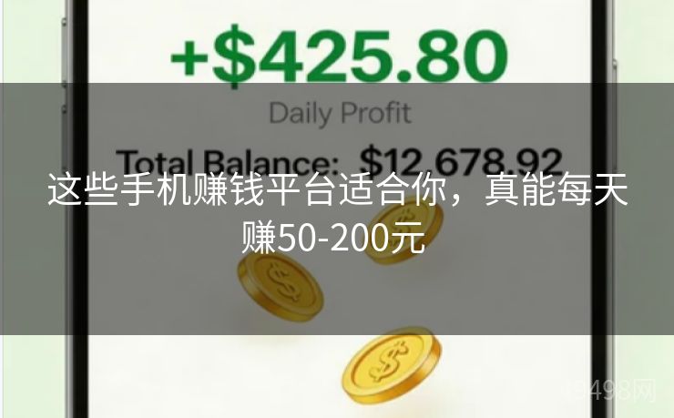这些手机赚钱平台适合你,真能每天赚50-200元 这些手机赚钱平台适合你,真能每天赚50-200元