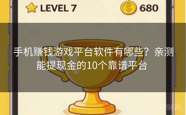 手机赚钱游戏平台软件有哪些?亲测能提现金的10个靠谱平台 手机赚钱游戏平台软件有哪些?亲测能提现金的10个靠谱平台