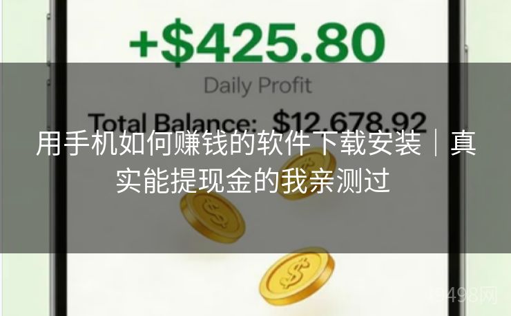 用手机如何赚钱的软件下载安装｜真实能提现金的我亲测过 