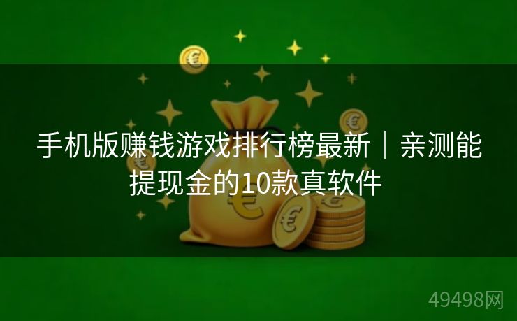 手机版赚钱游戏排行榜最新|亲测能提现金的10款真软件 手机版赚钱游戏排行榜最新|亲测能提现金的10款真软件