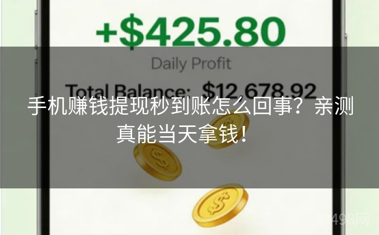 手机赚钱提现秒到账怎么回事?亲测真能当天拿钱! 手机赚钱提现秒到账怎么回事?亲测真能当天拿钱!