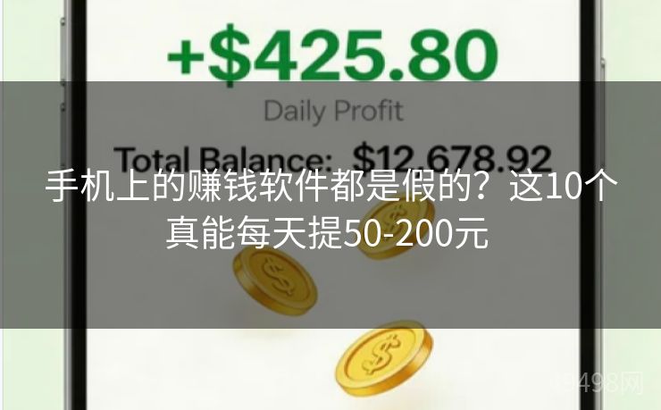 手机上的赚钱软件都是假的?这10个真能每天提50-200元 手机上的赚钱软件都是假的?这10个真能每天提50-200元