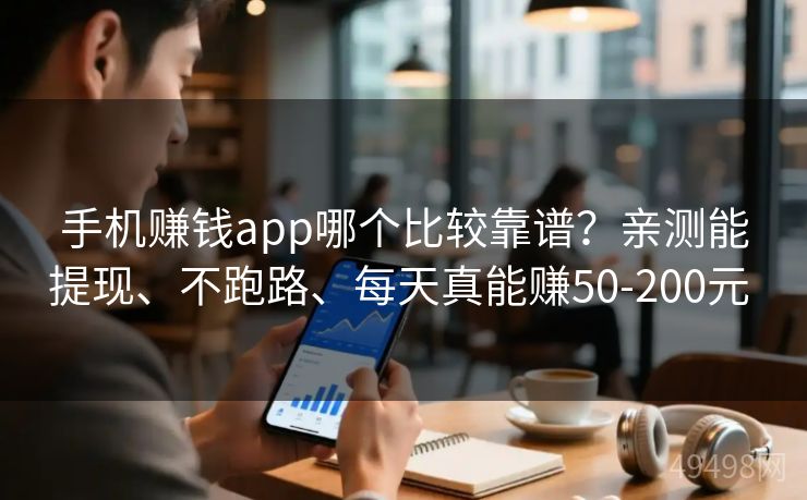 手机赚钱app哪个比较靠谱？亲测能提现、不跑路、每天真能赚50-200元 