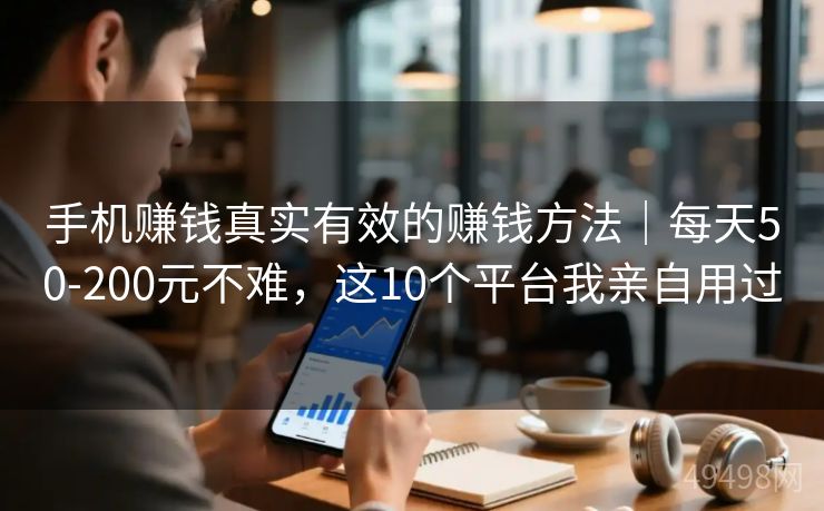 手机赚钱真实有效的赚钱方法｜每天50-200元不难，这10个平台我亲自用过 